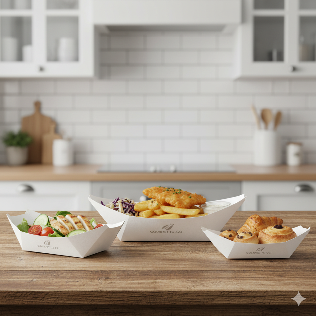 Premium White Boat Trays